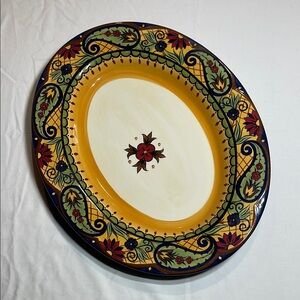 Decorative Floral Oval Platter